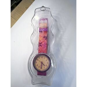 New In Pkg Flik Flak by Swatch Pink Flower Power New Battery